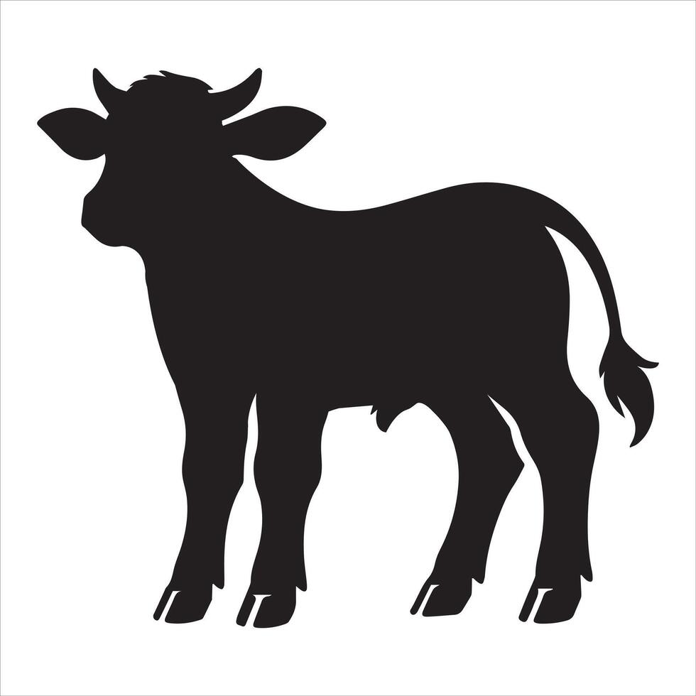 Elegant Buffalo Silhouette American Bison Design vector