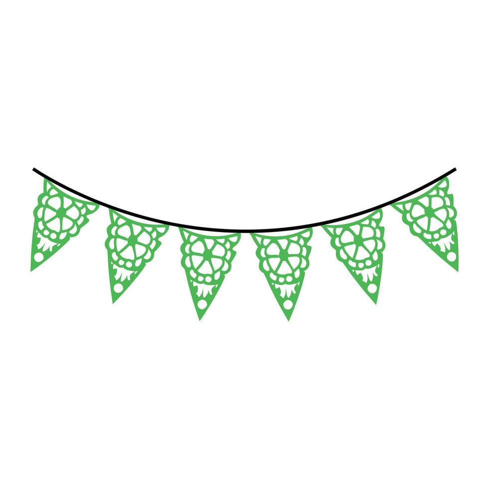 Elegant Bunting Banner Flags Design for Celebrations vector