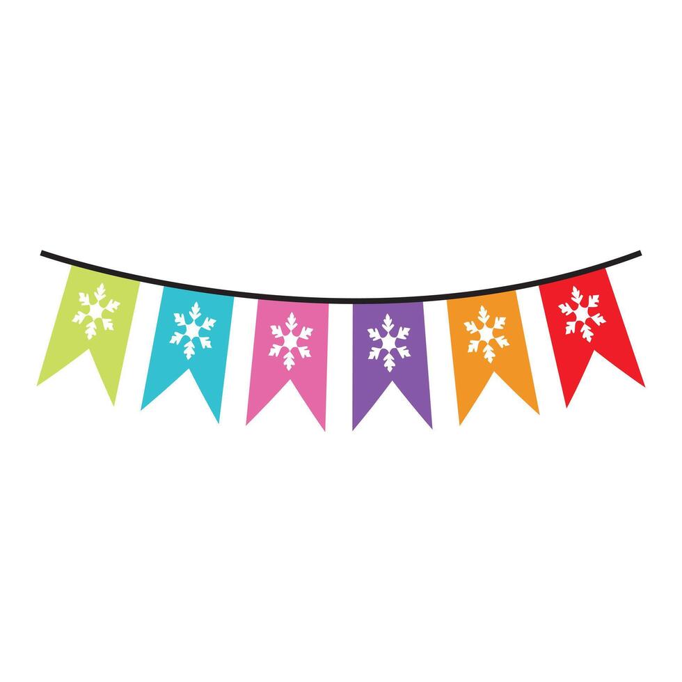 Charming Bunting Banner Flags Design for Birthdays vector