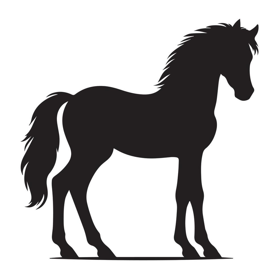 Majestic Horse in Silhouette Form vector