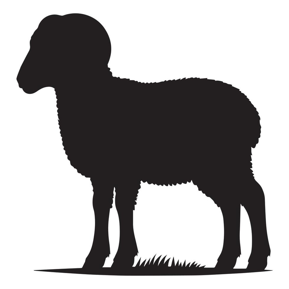 Minimalist Sheep Silhouette Artwork vector