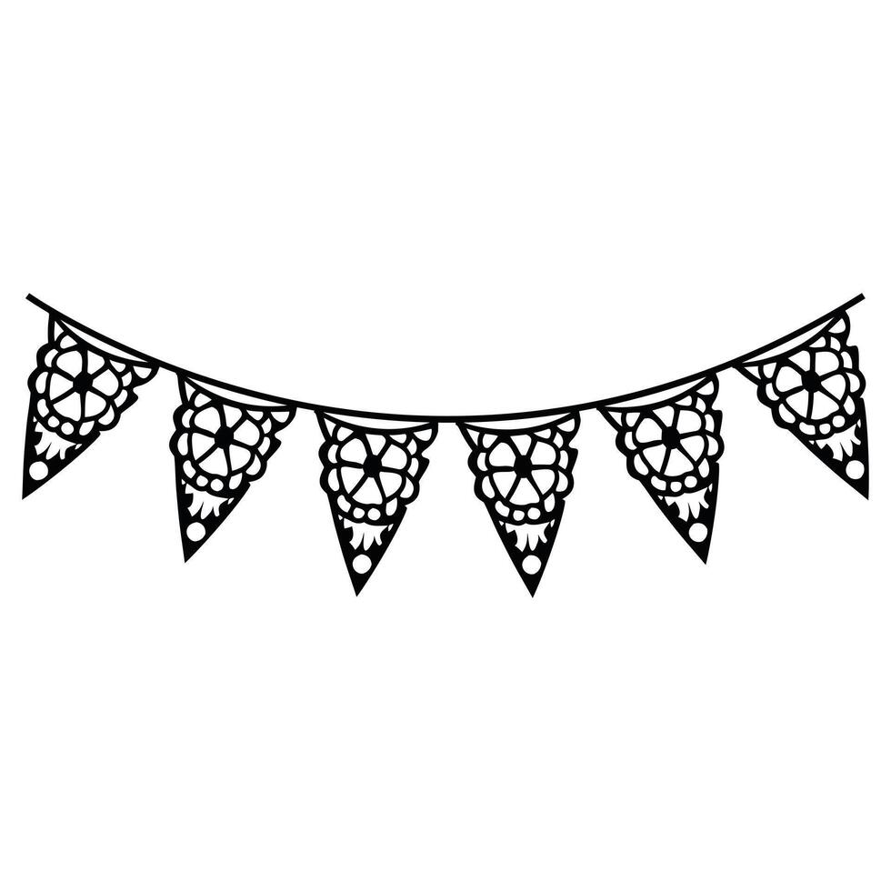 Elegant and Modern Bunting Banner Flags Illustration Design vector