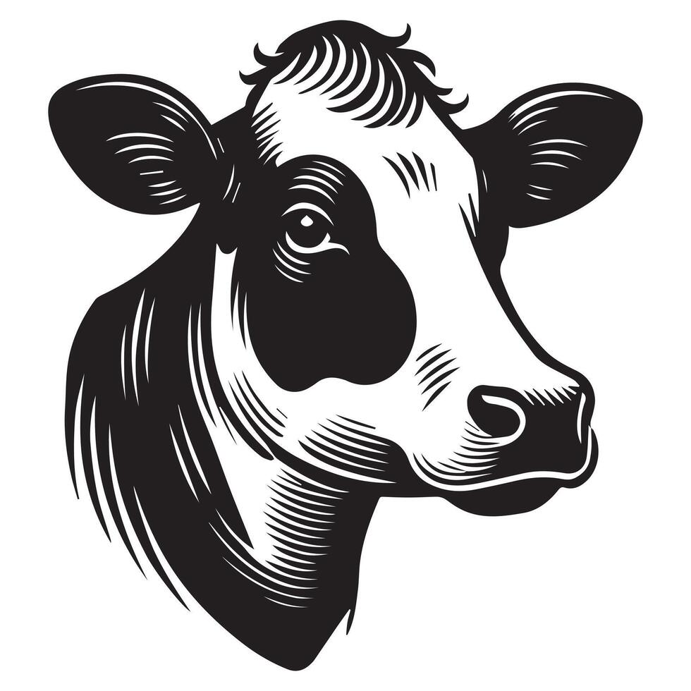Holstein Friesian Illustration Design for Rustic Charm vector