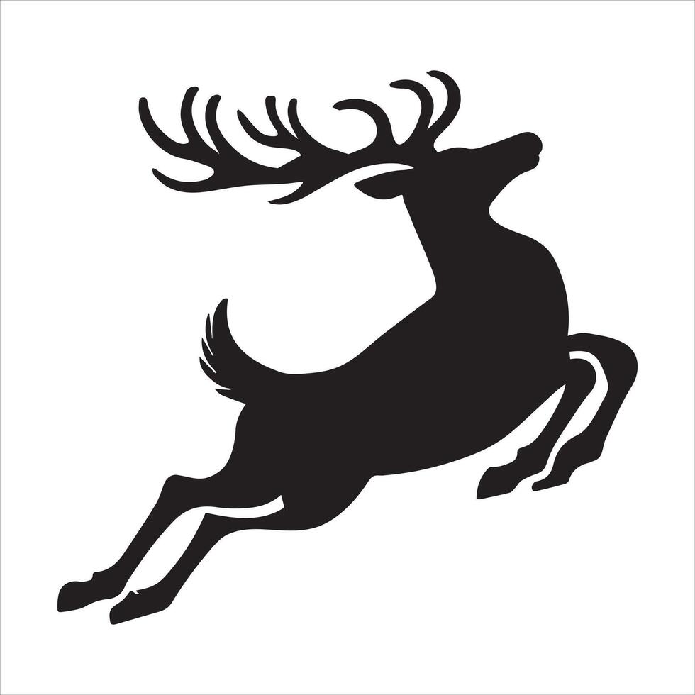 Reindeer Silhouette Illustration for Cozy Holiday Projects vector