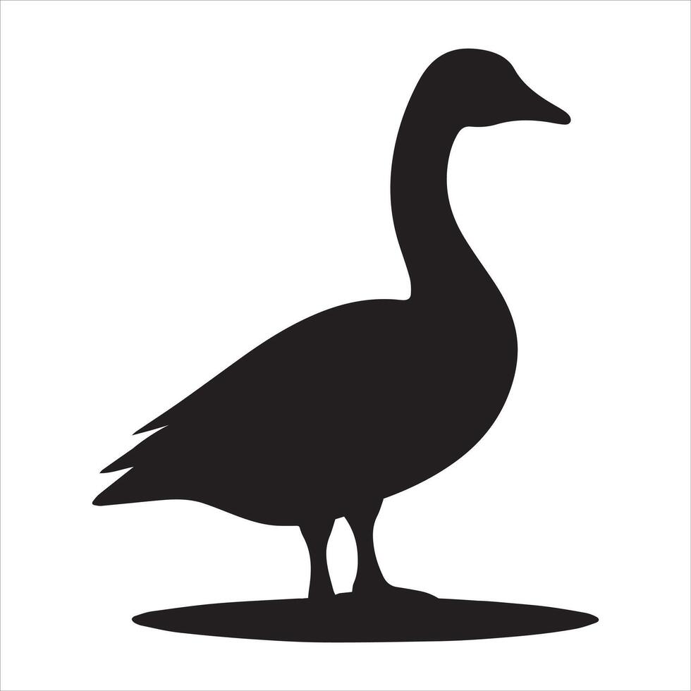 Graceful Goose Silhouette Bird Design vector