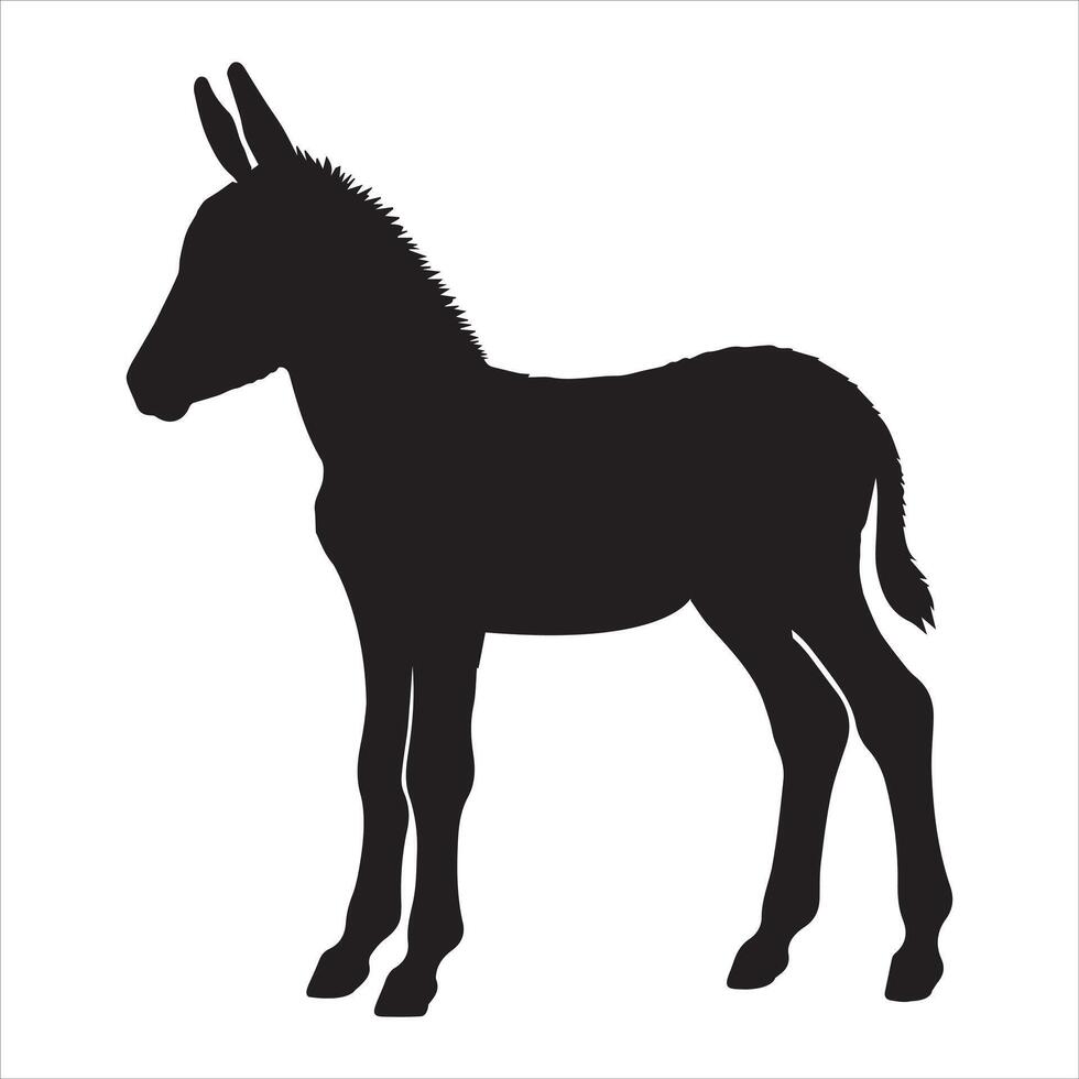 Donkey Silhouette Illustration for Catalan Donkey Design vector