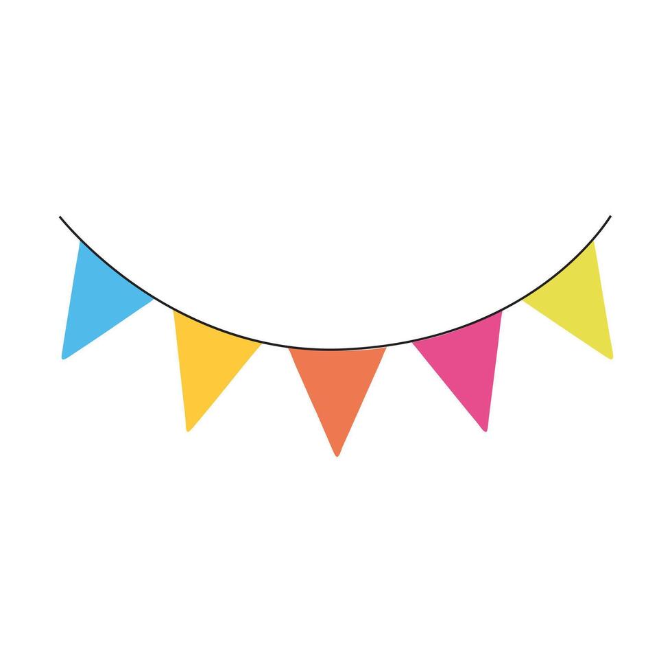 Sophisticated Bunting Banner Flags Design for Weddings vector