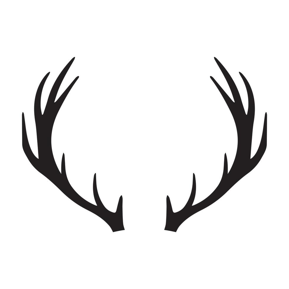 Modern Deer Antlers Silhouette Design vector