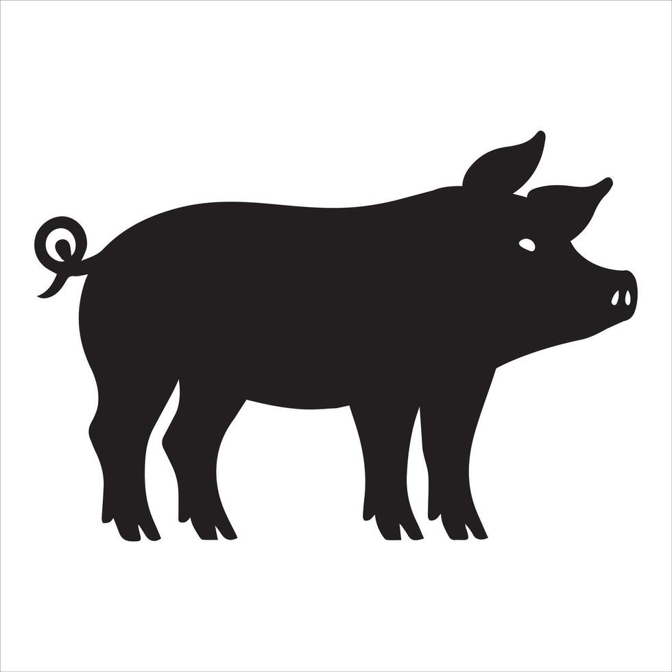 Pig Silhouette Graphic Swine Inspired Design vector