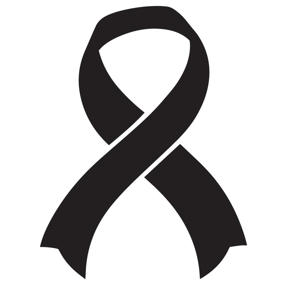 Minimalist Breast Cancer Awareness Ribbon Design vector