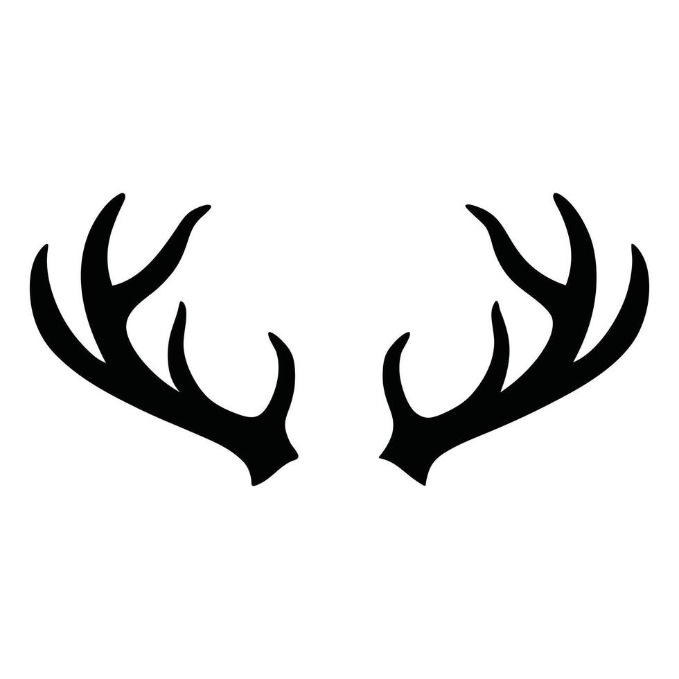 Deer Antlers Silhouette for Nature Lovers vector