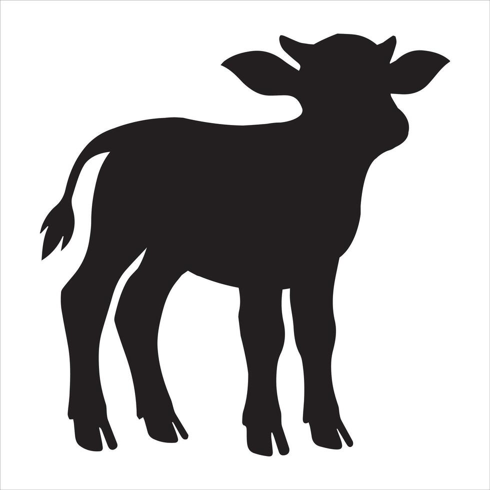 Minimalist American Bison Buffalo Silhouette Art vector