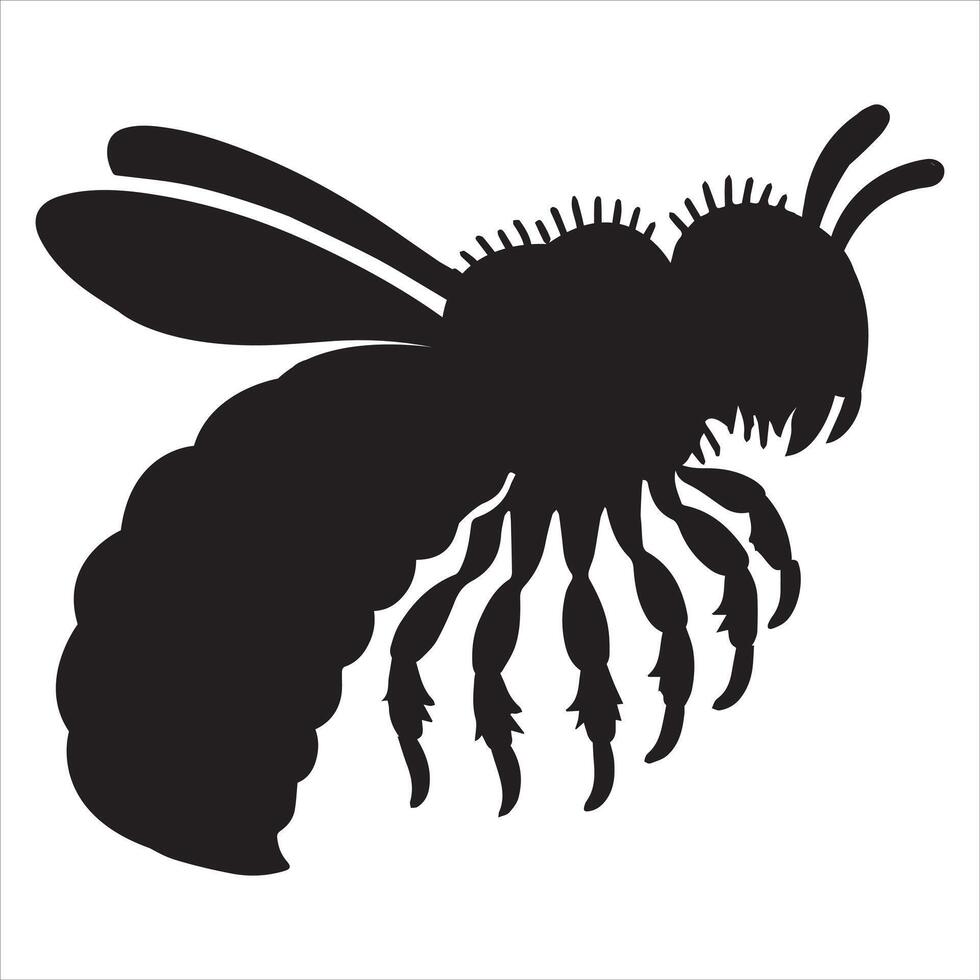 Creative Honeybee Silhouette Design vector
