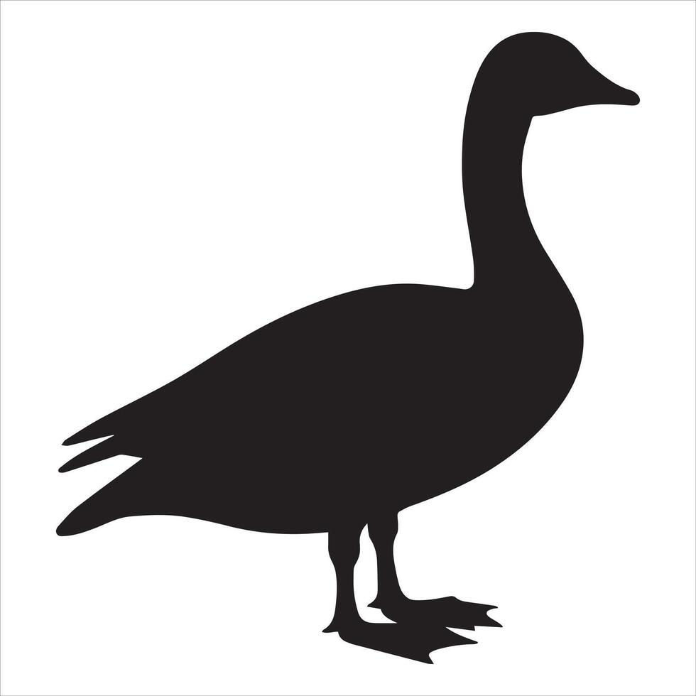 Black Goose Silhouette for Bird Lovers vector