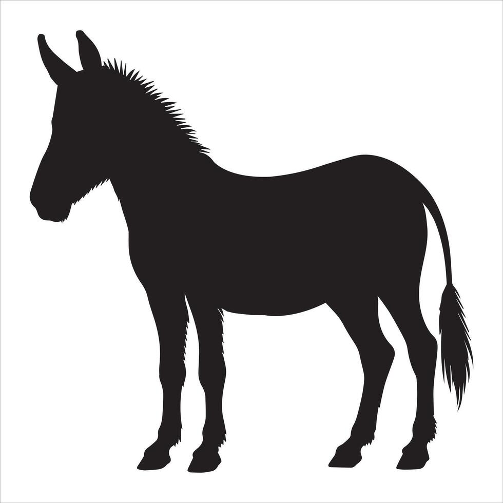 Donkey Silhouette Illustration Inspired by Catalan Design vector