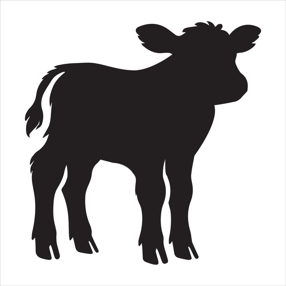 Graceful Buffalo Silhouette Design Featuring American Bison vector
