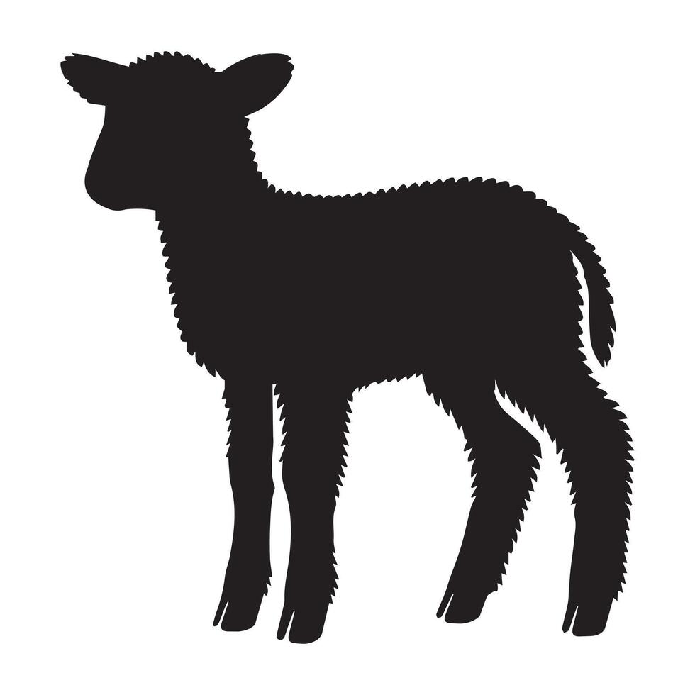 Simple Sheep Silhouette for Farmhouse Theme vector