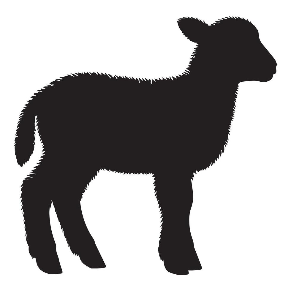 Sheep Silhouette Clipart for Nature Design vector