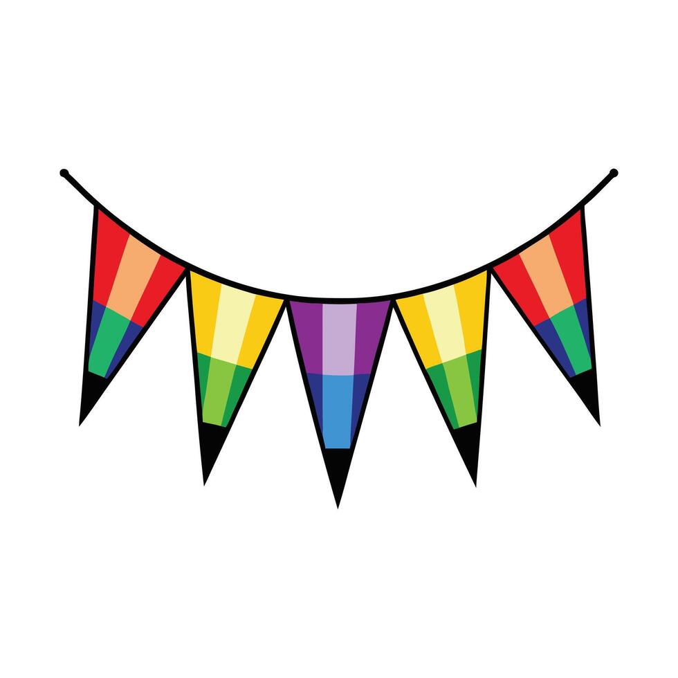 Creative Patterns Bunting Banner Flags Illustration Design vector