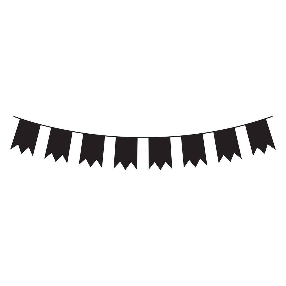 Playful Bunting Banner Flags Illustration for Party Themes vector