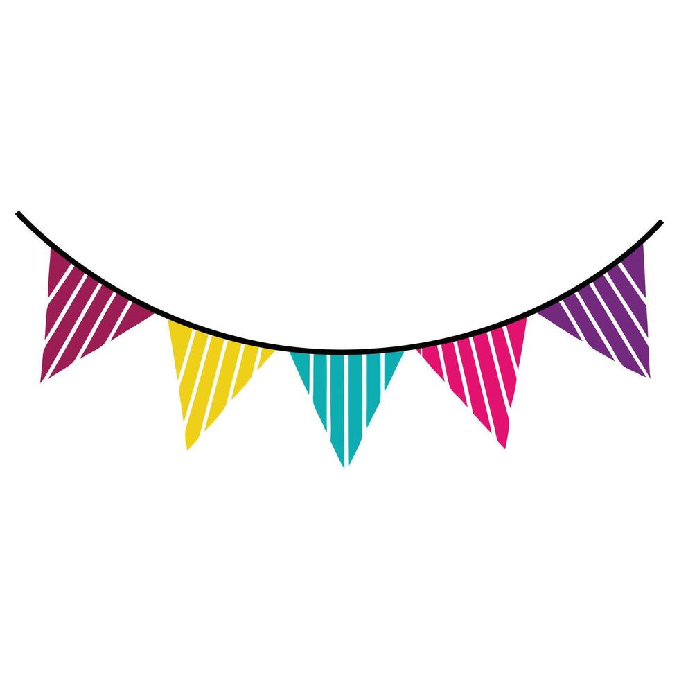 Whimsical Bunting Banner Flags Design for Special Events vector