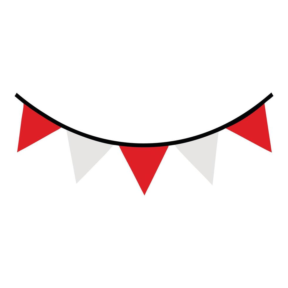 Modern Bunting Banner Flags Illustration for Parties vector