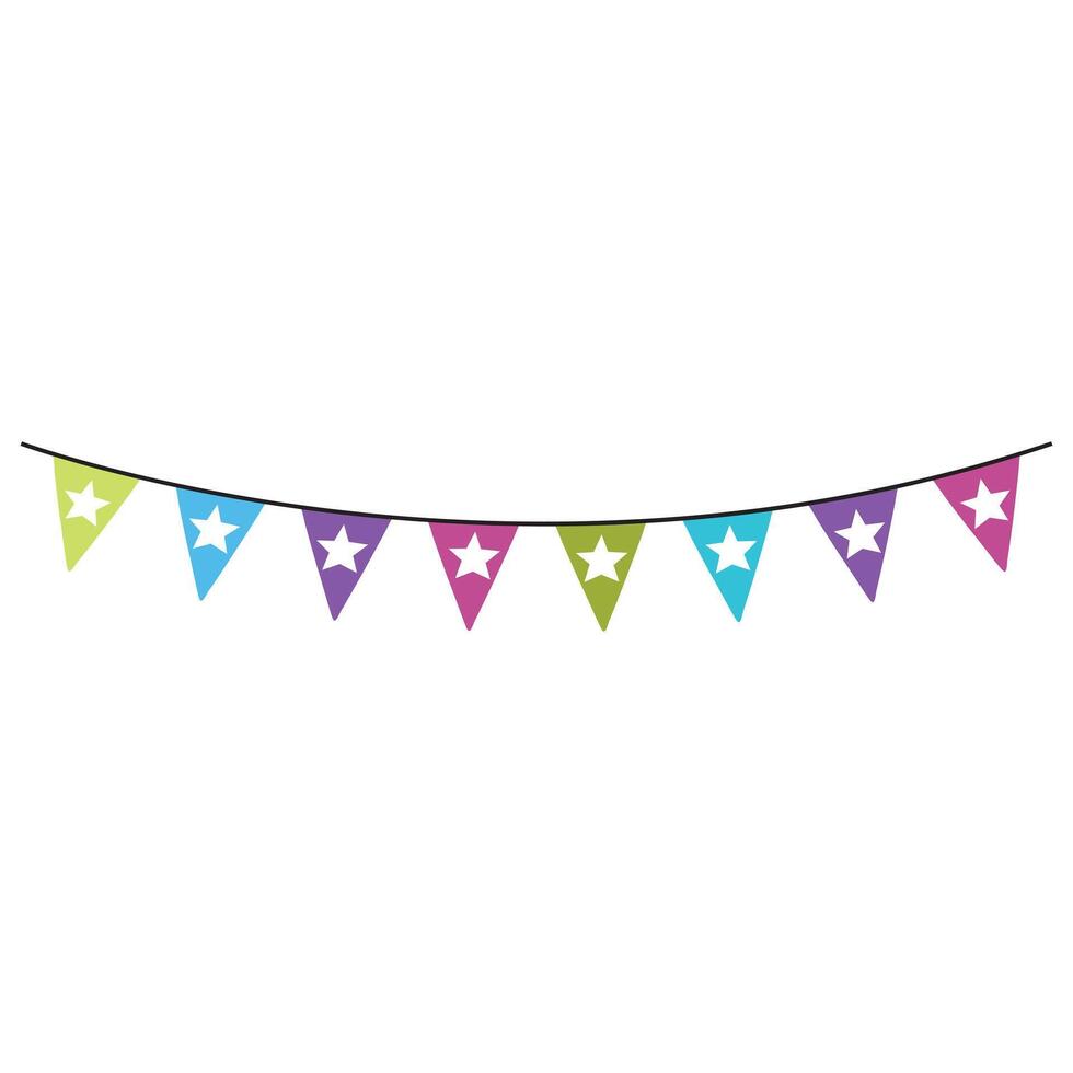 Fun Bunting Banner Flags Design for Special Occasions vector