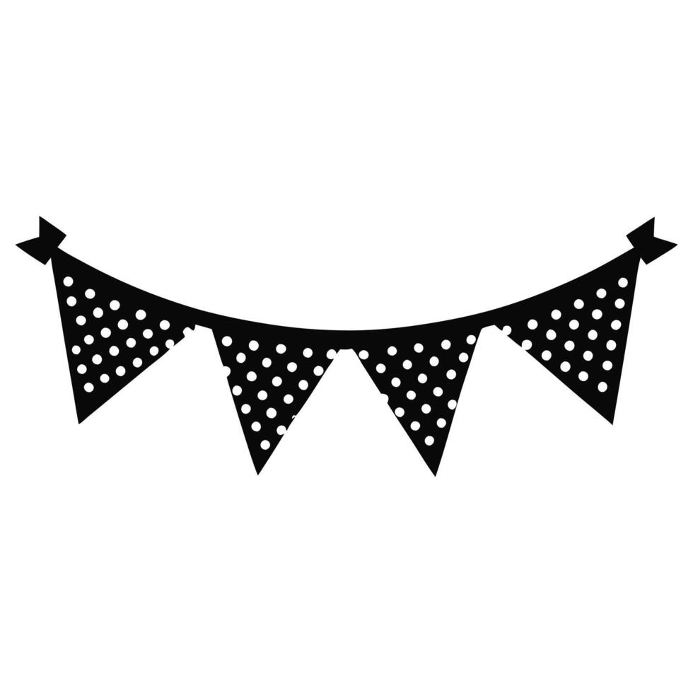 Minimalist Bunting Banner Flags Illustration for Events vector
