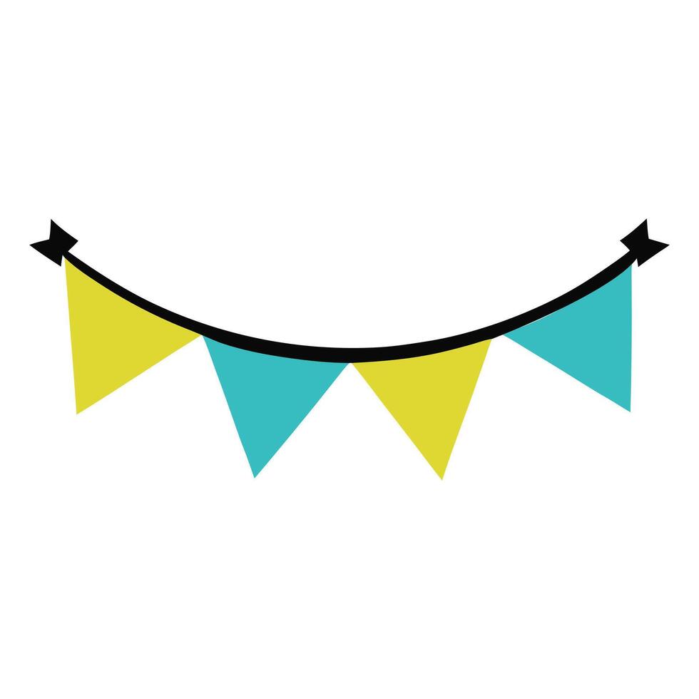 Decorative Bunting Banner Flags Illustration for Events vector