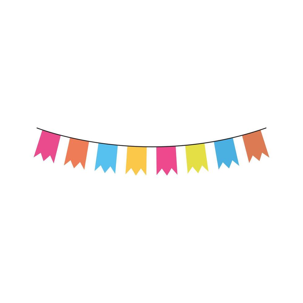 DIY Inspired Bunting Banner Flags Illustration for Events vector