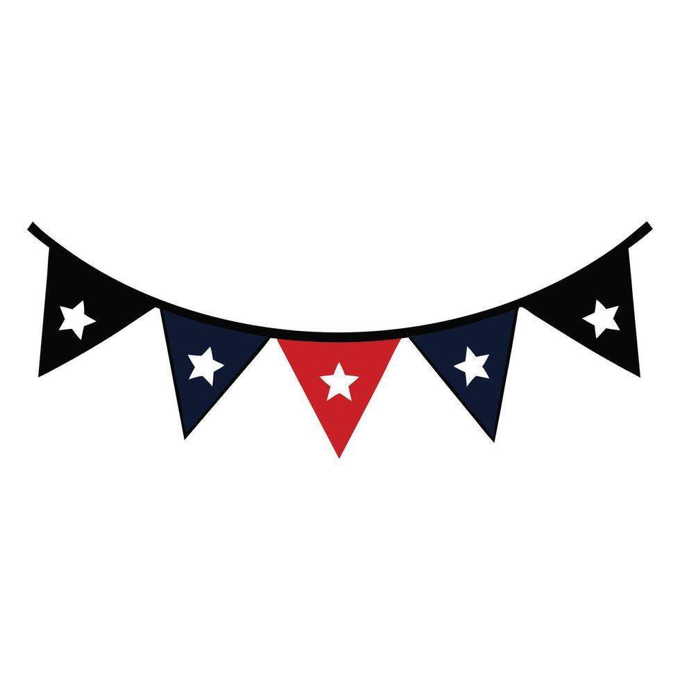 Charming Bunting Banner Flags Illustration Design vector