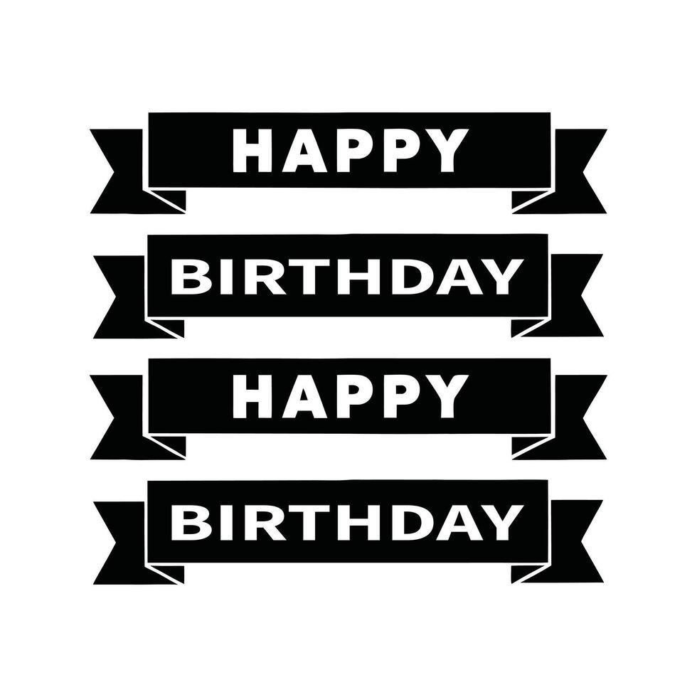 Unique Birthday Banner Illustration Design for Parties vector