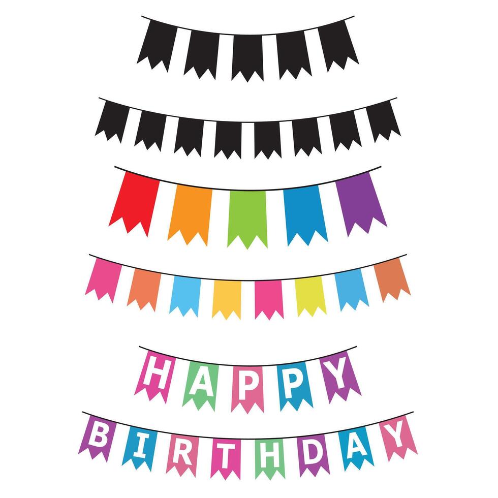 Fun and Festive Birthday Banner Illustration Design vector