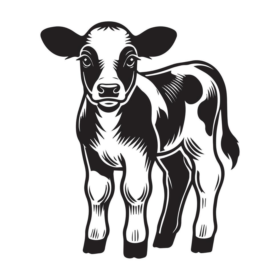 Holstein Friesian Illustration Design Ideal for Dairy Branding vector