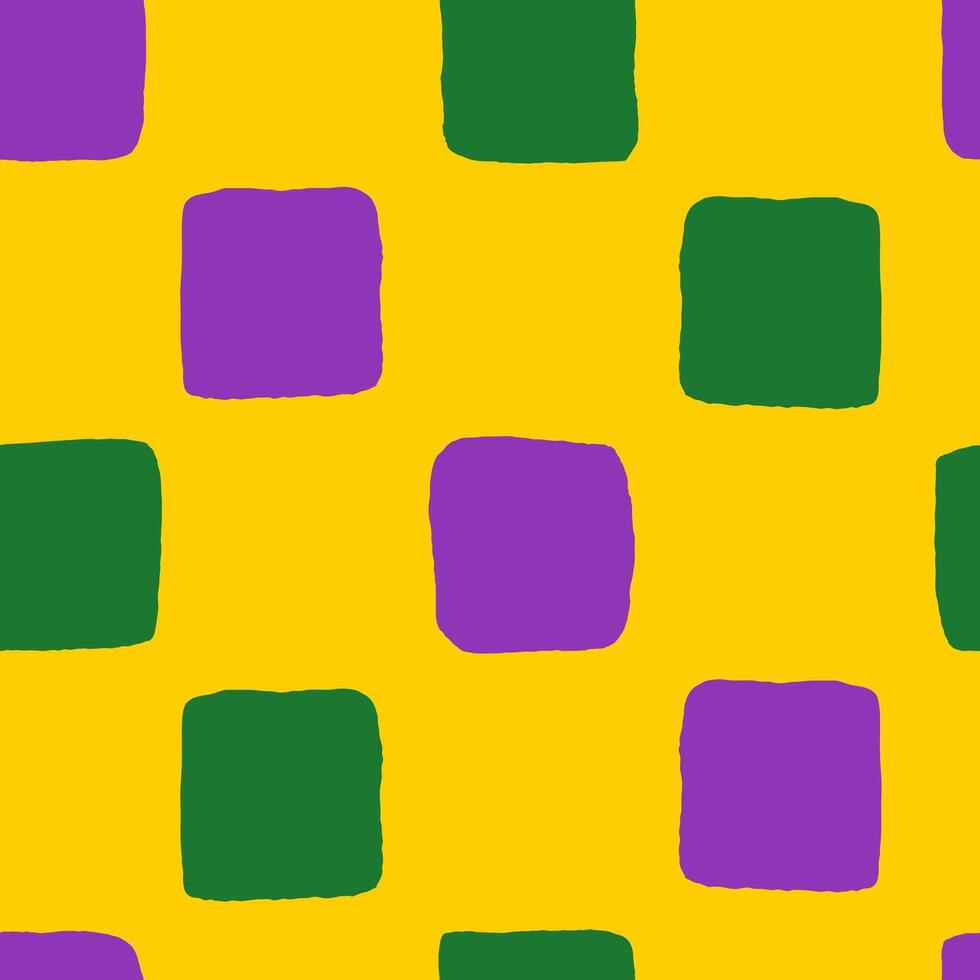 Mardi Gras Checkerboard Seamless Pattern vector