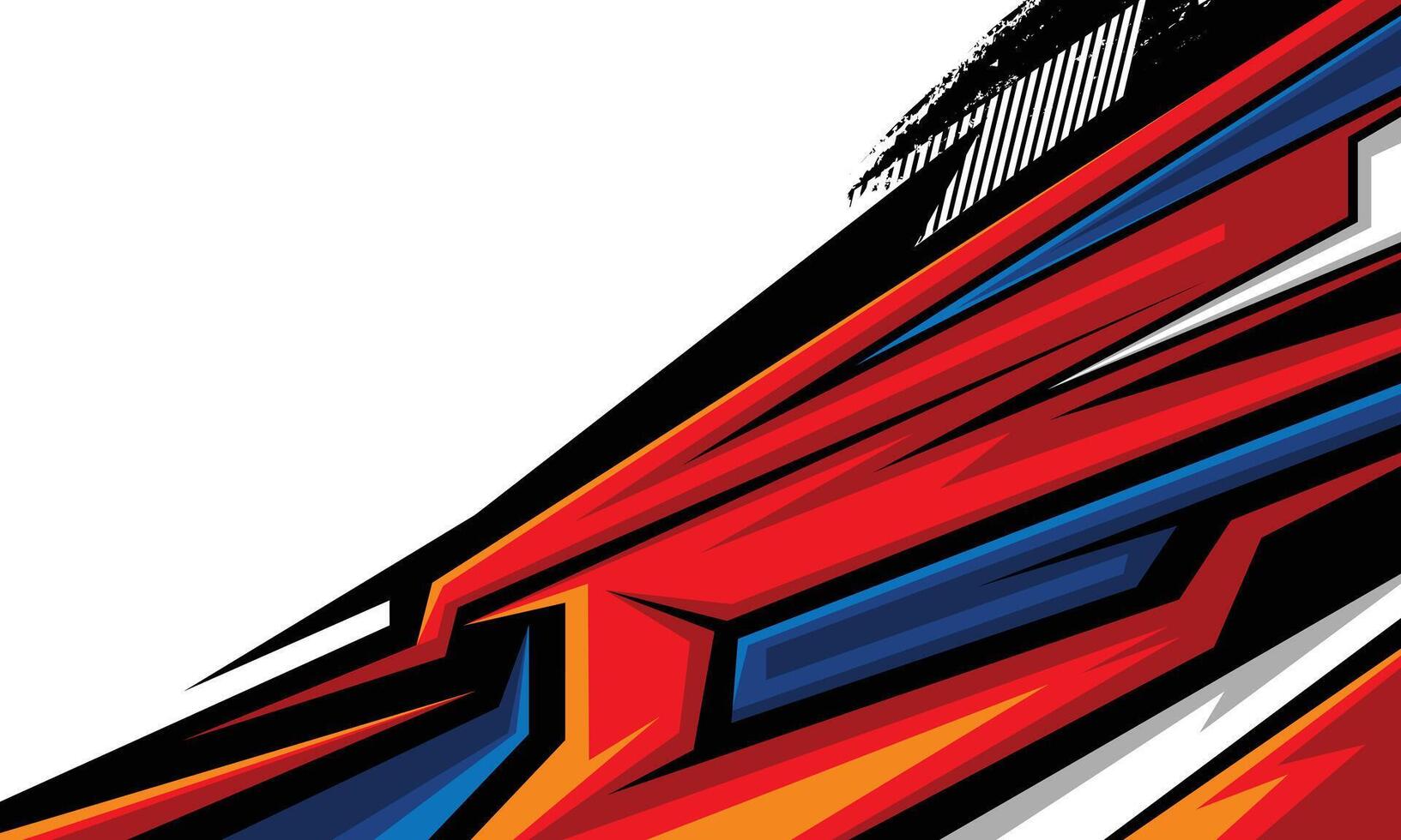 Abstract modern geometric stripes racing background for car wrap sticker vector