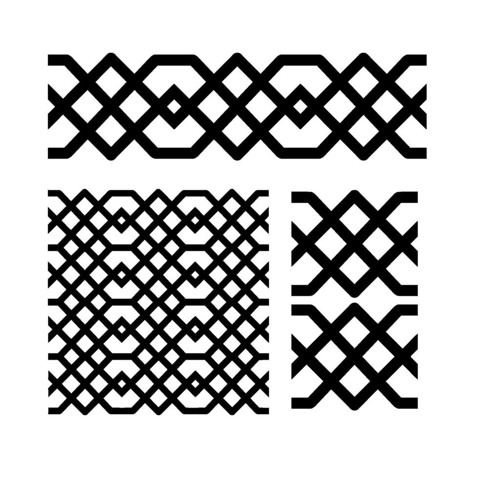 Islamic pattern ornament black vector