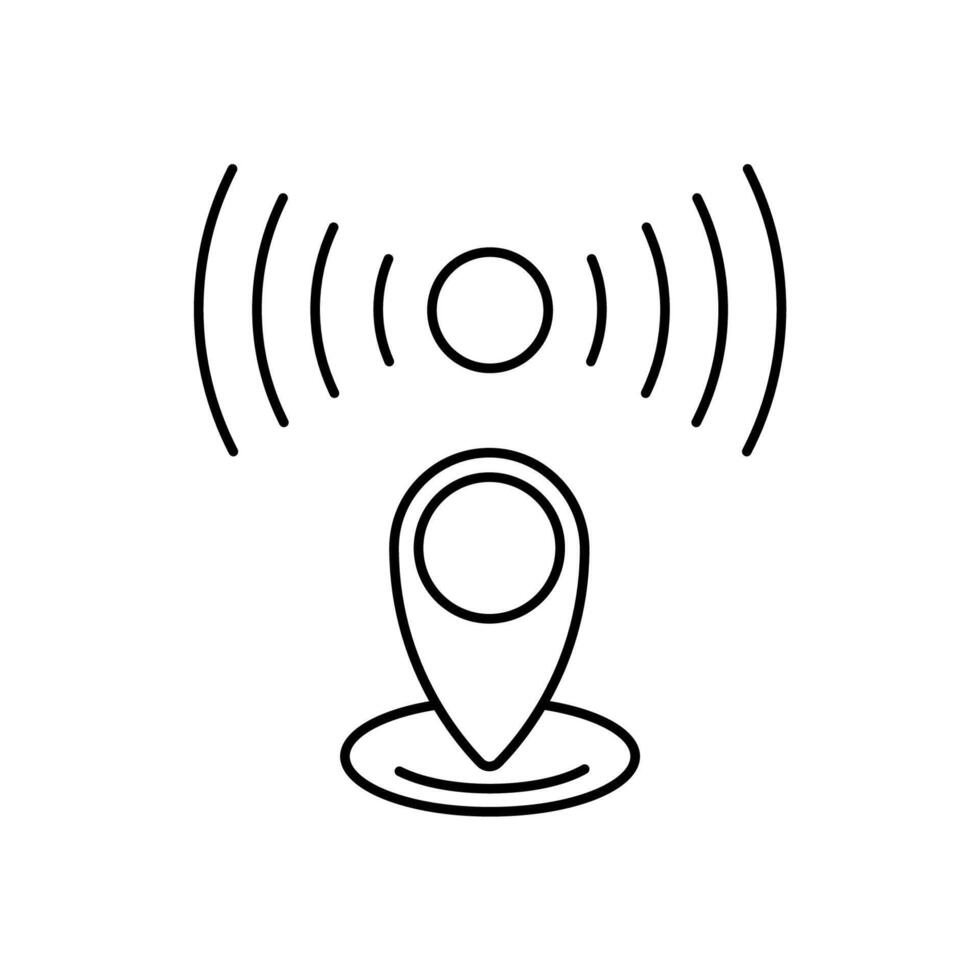 live location Simple element illustration. live location concept outline symbol design. vector