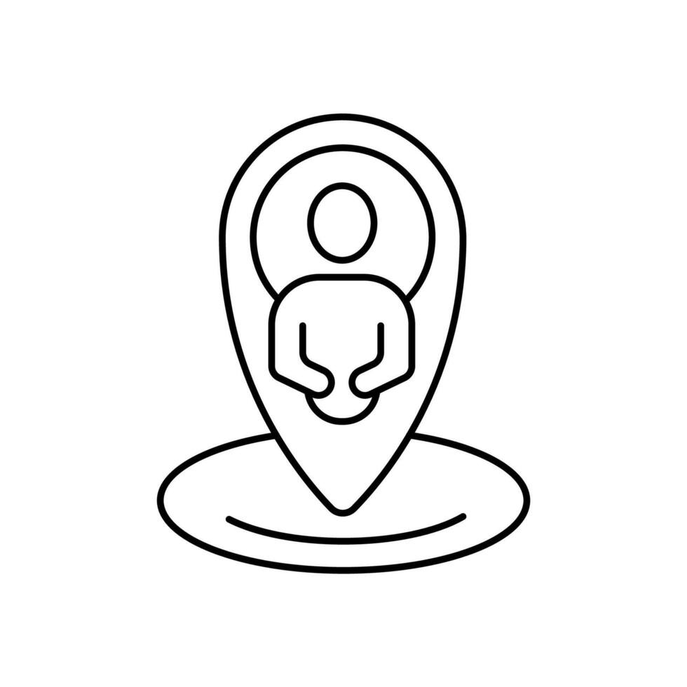 here. Simple element illustration. here concept outline symbol design. vector