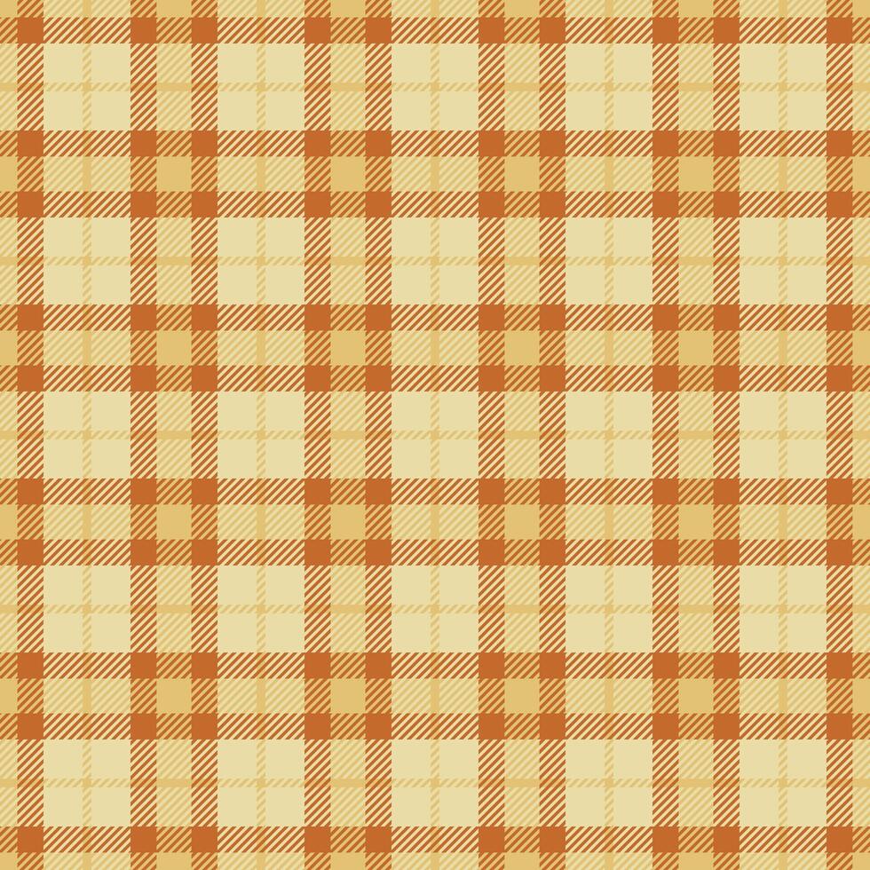 Glamour plaid fabric background, repeating texture seamless. Native check pattern tartan textile in light and orange colors. vector