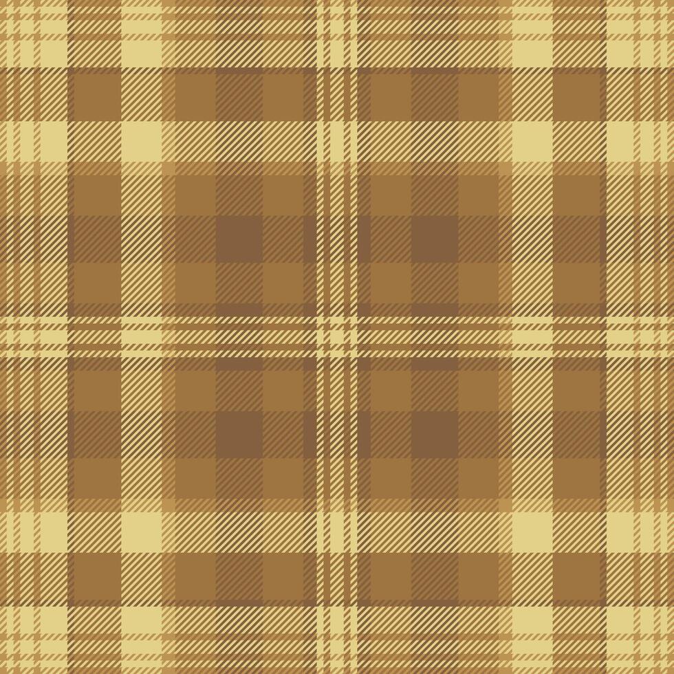 Christmas tartan texture plaid, border fabric check pattern. Machinery background textile seamless in orange and yellow colors. vector