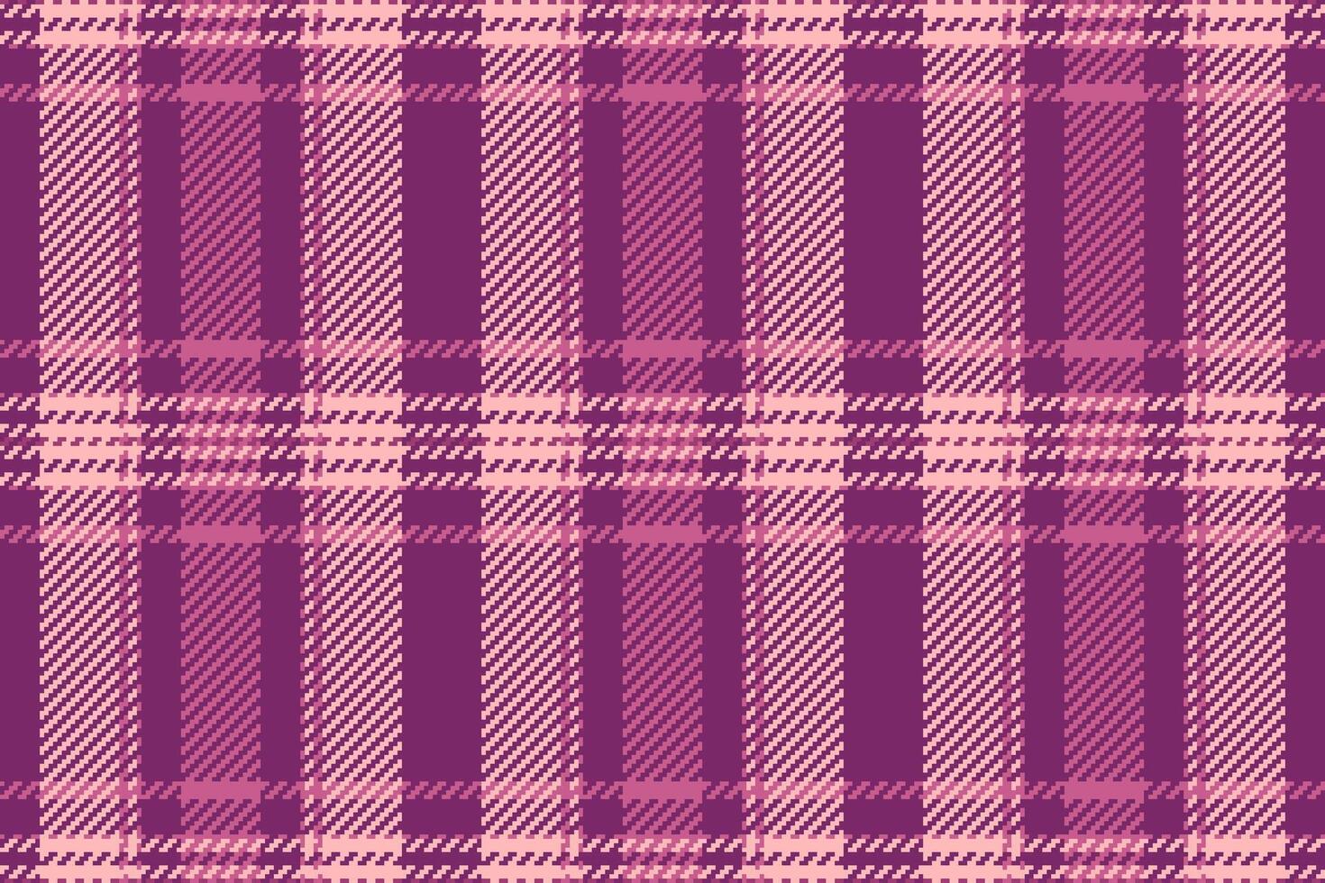 Stylish pink and purple plaid pattern. Perfect for textile design, fashion, apparel, websites, and more. This seamless texture offers a modern, sophisticated aesthetic. vector