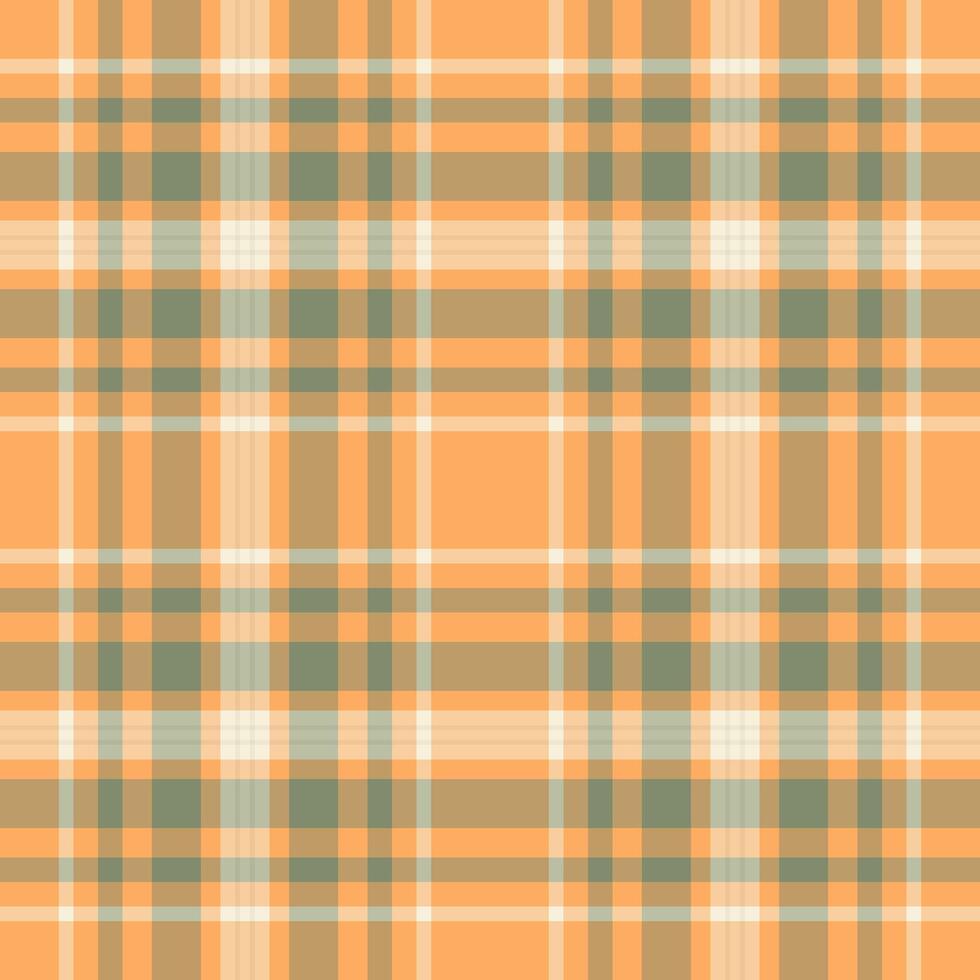Tropical texture pattern , track check tartan seamless. Book plaid background textile fabric in orange and amber colors. vector