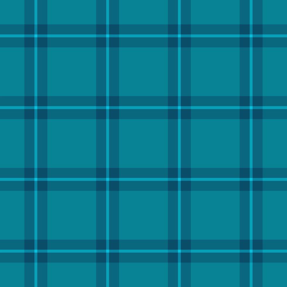 Stylish teal and dark teal plaid pattern. Perfect for textile design, website backgrounds, or fashion projects. Clean, modern aesthetic. Seamless repeat for versatile applications. vector