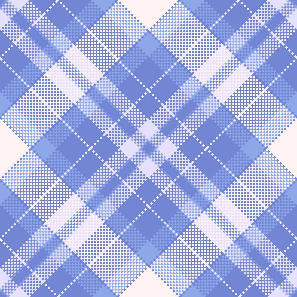 Shirt textile check , installing plaid background tartan. Quiet pattern seamless fabric texture in blue and sea shell colors. vector