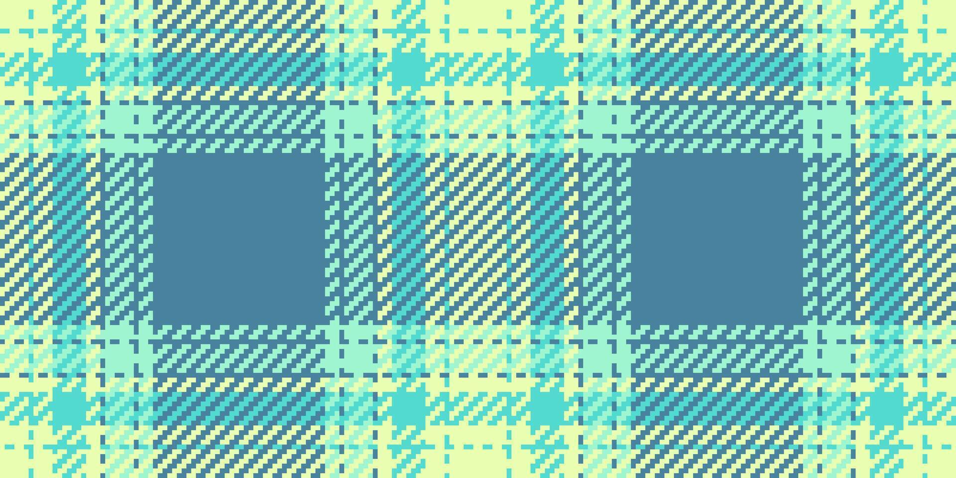 Product check plaid textile, ethnic pattern tartan. Model texture seamless background fabric in cyan and lime colors. vector