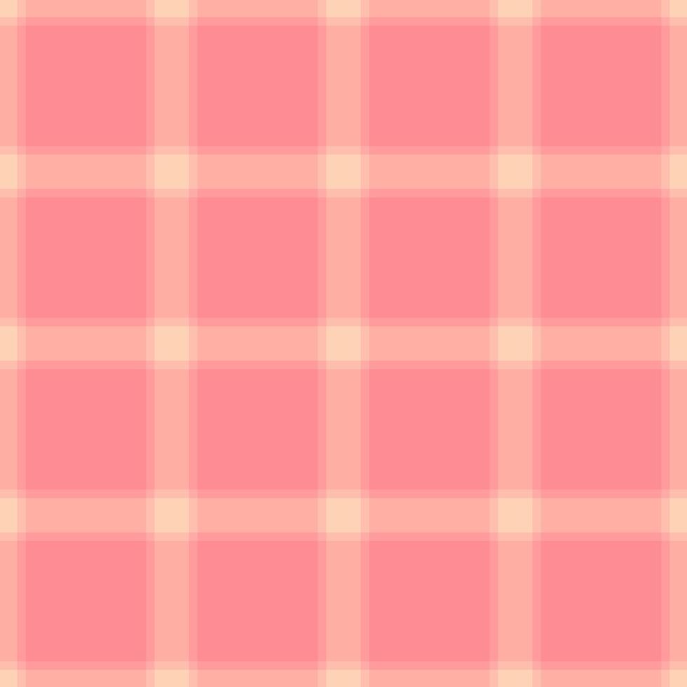 Rag textile fabric check, retail background plaid texture. Light pattern seamless tartan in red and light colors. vector