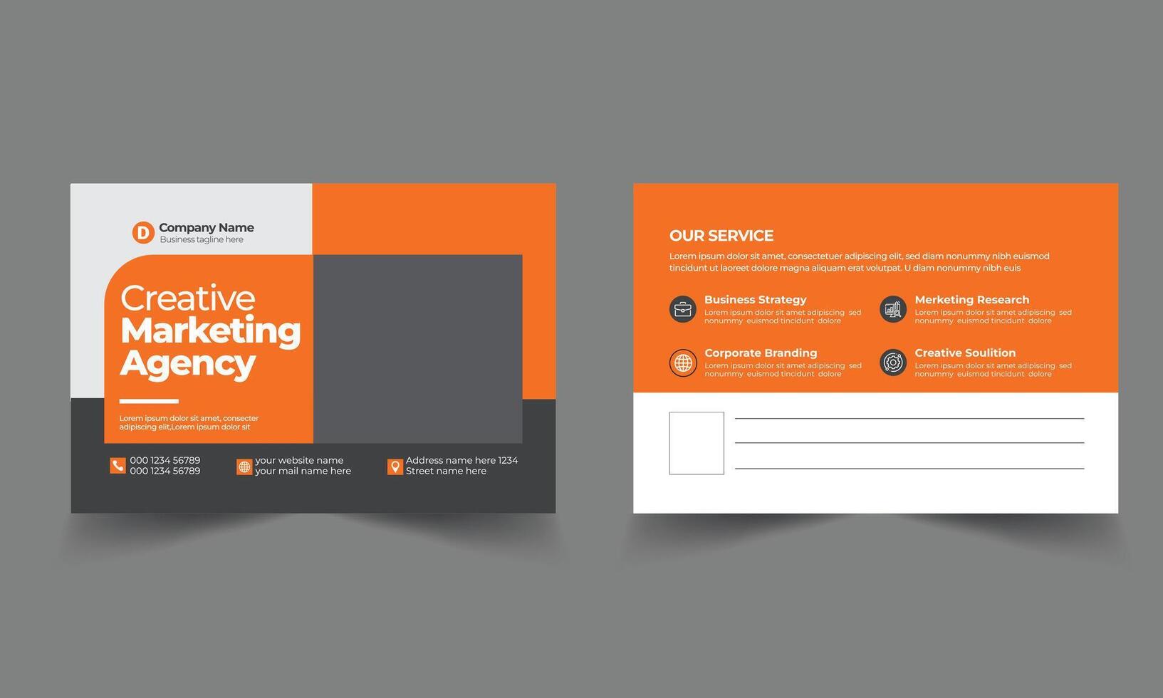 Corporate Professional Business Postcard Design Template.Corporate Postcard Design template for Opening invitation.Event Card Design, EDDM Postcard Template, Invitation Design vector