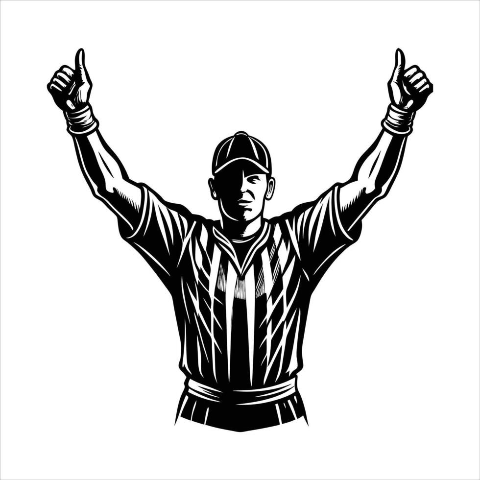 American football Player silhouette shape. vector