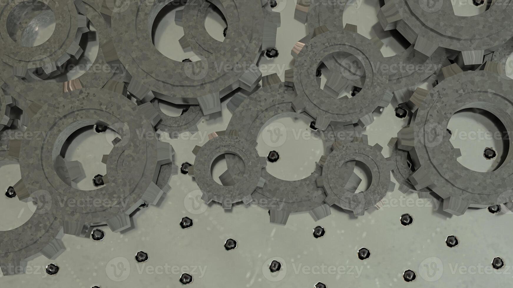 The Metal Gear for engine or Background concept 3d rendering. photo